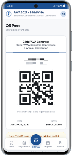 QR Pass available on the dashboard